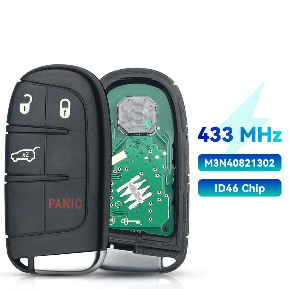 KEYYOU 1PCS Smart Remote Key 433Mhz ID46 Chip Keyless For Jeep Renegade Compass C-CUV Trailhawk SIP22 M3N-40821302 M3N40821302