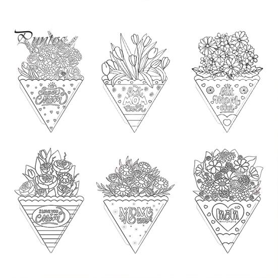 

Набор для создания букетов цветов своими руками из бумаги на День матери. Сделайте свои собственные букеты цветов. Благодарный подарок для занятий в классе дома. 6pcs белый