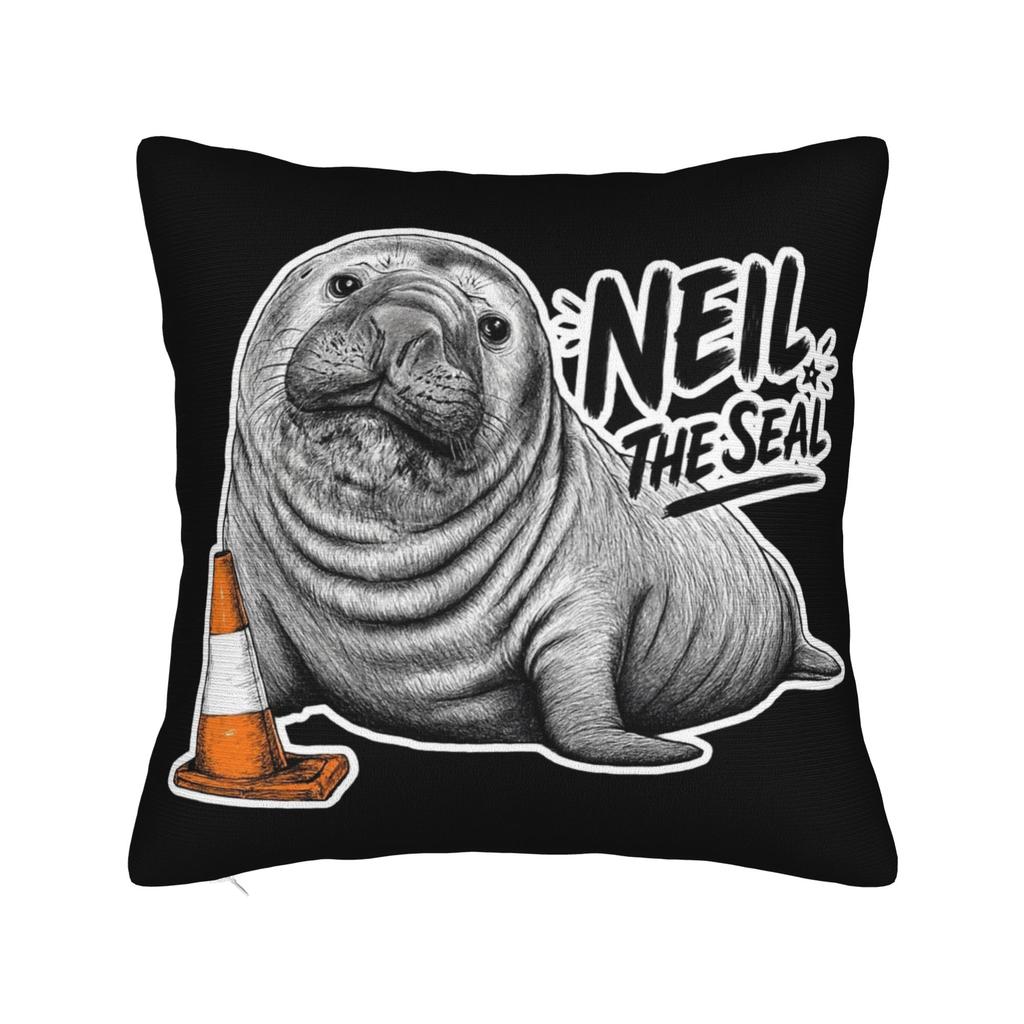 Neil The Seal Pillowcase Soft Polyester Cushion Cover Decoration Pillow Case Cover Home Wholesale 40*40cm