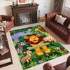 Animals Theme Crystal Velvet Floor Rug Personalized Custom Name Text Warm Carpet Home Decoration