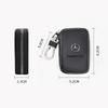 Leather Car Key Fob Case Cover Keychain Zipper Bag Protection Shell For Mercedes Benz W204 W205 W212 W213 W221 W177 W246 GLC GLA PA9