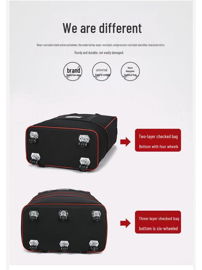 Expandable Foldable Travel Luggage with Universal Wheels - Large Capacity 158 Air Checked Baggage