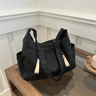 Mode lässige Tasche mit großer Kapazität 2025 Frühling neu vielseitige ins Schulter-Achseltasche einfache einfarbige Tragetasche
