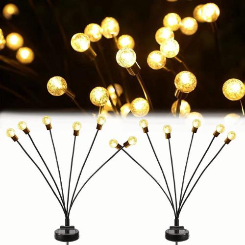 New Solar Firefly Lamp Bee Lamp Bubble Ball Floor Insertion LED Courtyard Atmosphere Decoration Lamp