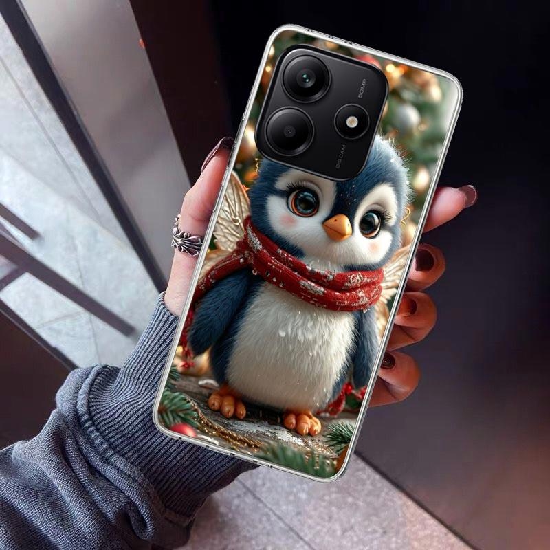 Christmas Penguin Phone Case For Xiaomi Redmi Note 15 14 14S 13 12S 12 Pro Plus 11S 11 10S 10 4G Cover 11E 11T 5G Print Fundas R