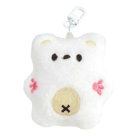 Keychain Soft Plush Star Bear Pendant Cartoon Design Stress Relief Doll Key Holder Backpack Keys Bags Car Decoration