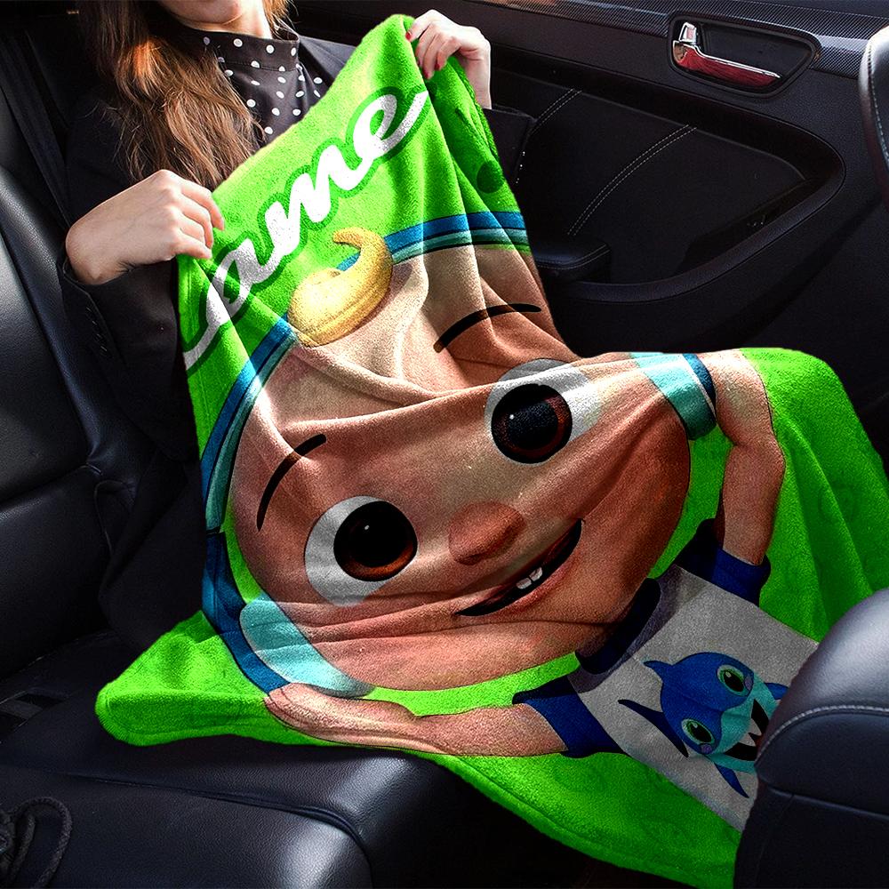 Customiz Name Personality CoComelon - Dance Party Blanket Soft &Warm Sofa Office Bed Travel Lunch Break Blanket, Gift Suitable All Seasons