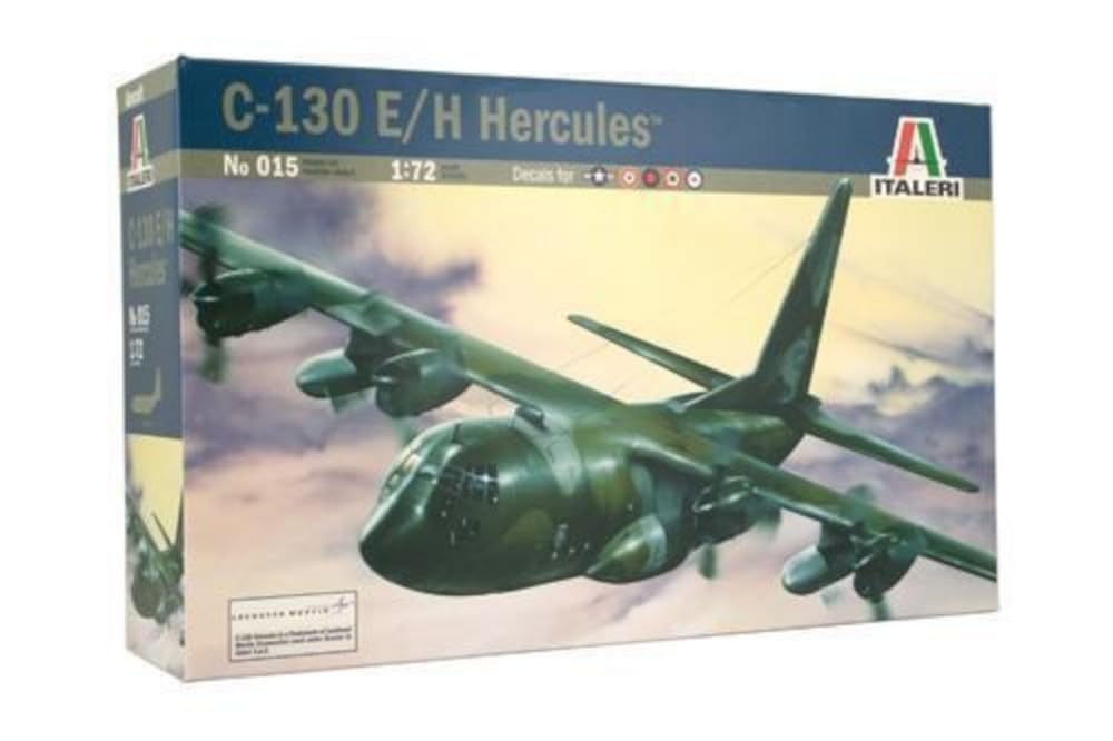 PLATZ Italeri Scale American Hercules Plastic Model Kit IT0015 1/72 C130E/H (Airplane)