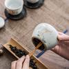 European Vintage Cat Pattern Ceramic Jar Mini Portable Tea Jar Sealed Storage Box Porcelain Crafts Food Storage Tank Home Decor