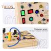 LED Light Switch Busy Board Toddler Light-up Switch Control Wooden Board Toy Portable Travel Fine Motor Skills Kids Early Educational Learning