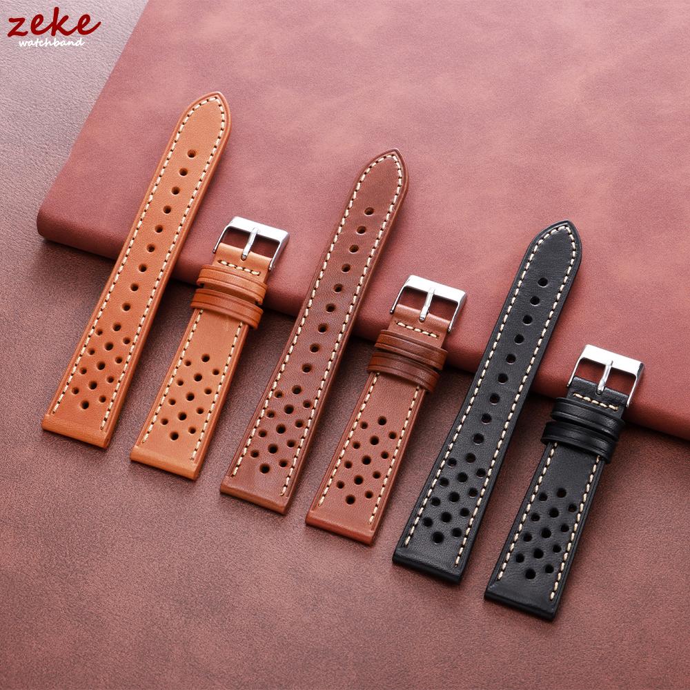 18mm 20mm 22mm Echtes Rindsleder Uhrenarmband Vintage Grün Armbänder Atmungsaktives Armband Gürtel für Omega für Seiko Business Armband