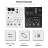 Compactly 2Channel Bluetooth-compatible Audios Mixer With 48V Phantoms Power For Studio Recording And Live Performances