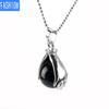 Palm Natural Stone Beads Crystal Pendant Necklace