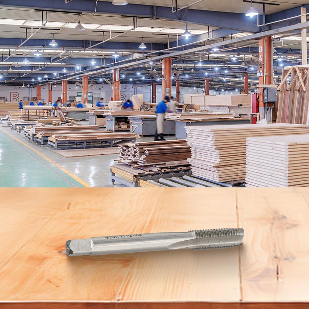 Metric Threading Tap Left Hand Machine Tap M10 X 1 25mm Pitch High Speed Steel 80mm Length for Professional Use