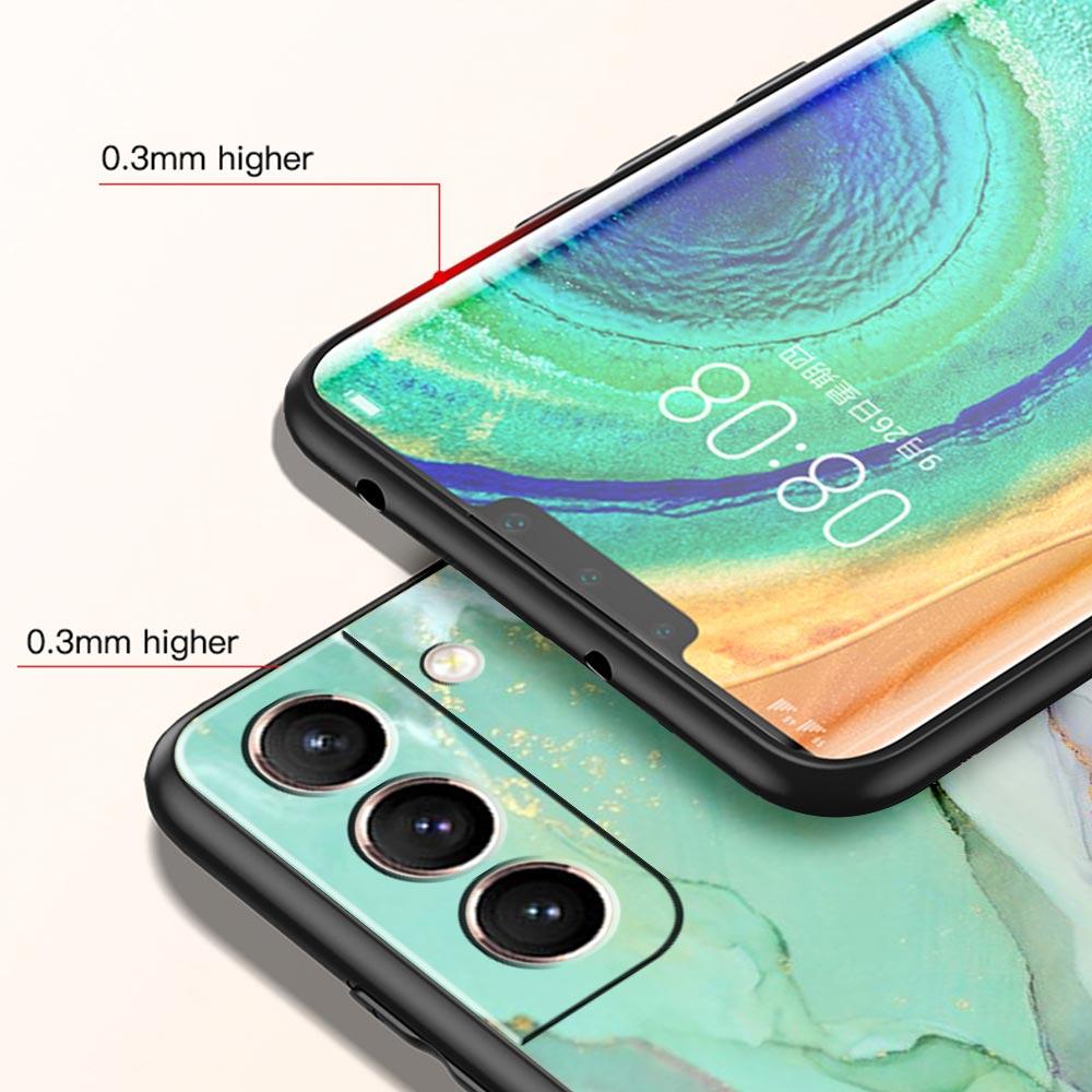 Marmortinte und Wasch-Telefonhülle für Samsung Galaxy S23 Ultra S22 S21 S20 FE 5G S10 S10E S9 S8 Plus Note 20 Silikonhülle Bumper