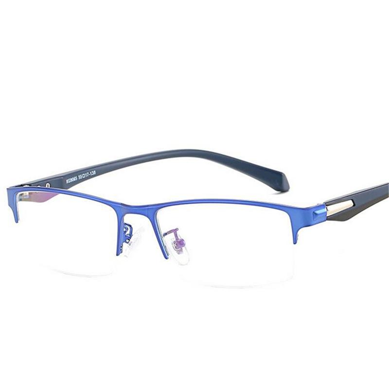Half Frame Men Diopter Glasses Nearsighted Metal Literary Student Prescription Eyeglasses Male Sph 0 -1.0 -1.5 -2.0 -2.5 To -6.0