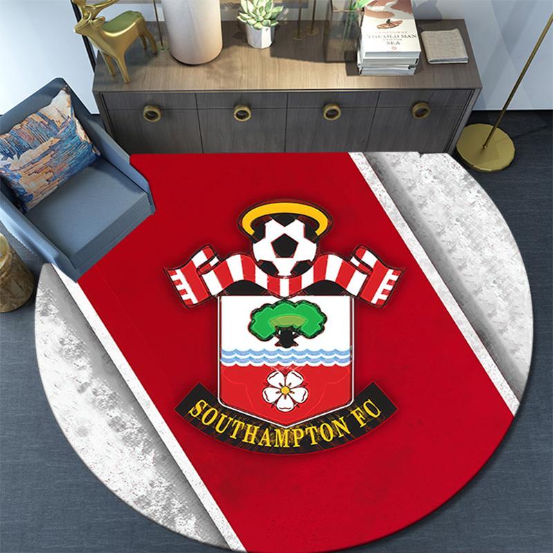 Tappeto Rotondo Southampton FC, Tappeto per Soggiorno Camera da Letto Divano Sala Giochi Decorazione, Tappetino Antiscivolo