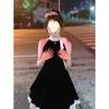 Pure Desire Temperament High Waist and Thin Bow Sleeveless High-end Dress Small Black Short Skirt