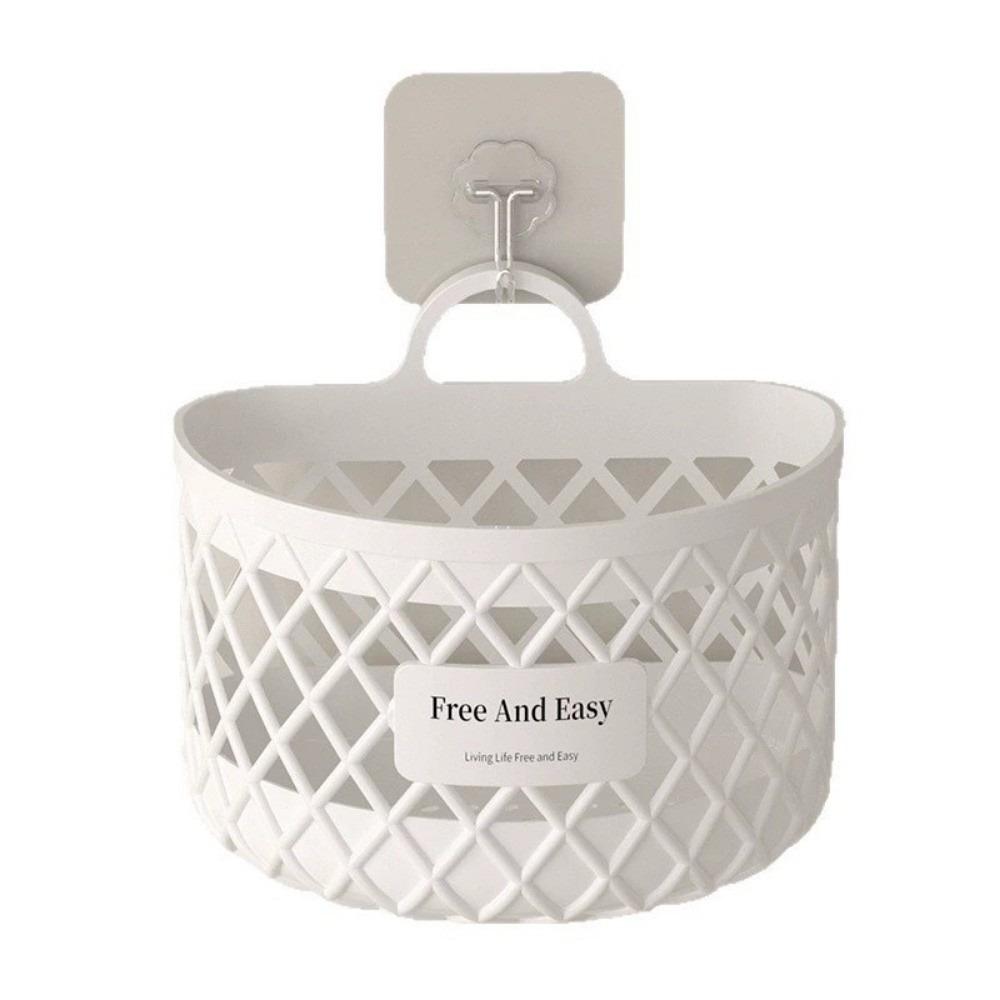 No Drill Kitchen Storage Basket Drainage Shelf Toiletry Holder Box Hanging Storage Basket Home Use