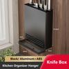 Kitchen Storage Knives Holder Wall Mounted Organizer Spoon and Chopsticks Rest Hanging Organizers Aluminium
