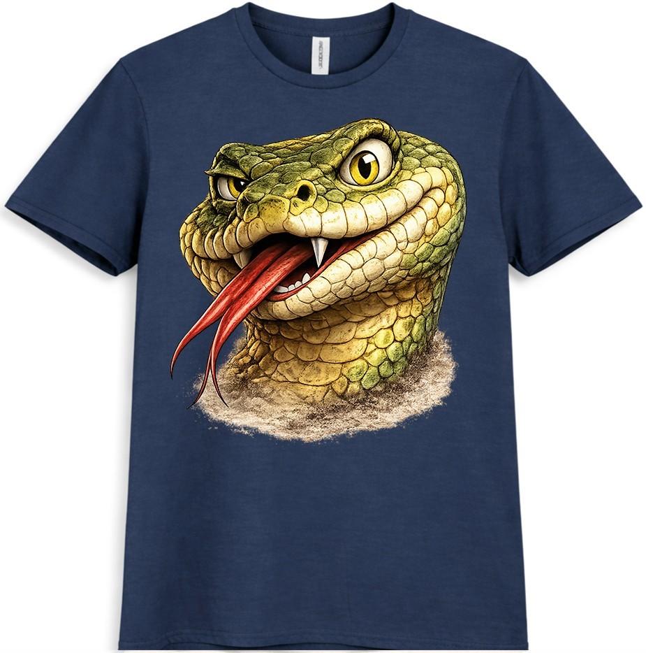 Cobra Snake T Shirt Fierce Venom Serpent Graphic Tee Reptile Animal Top