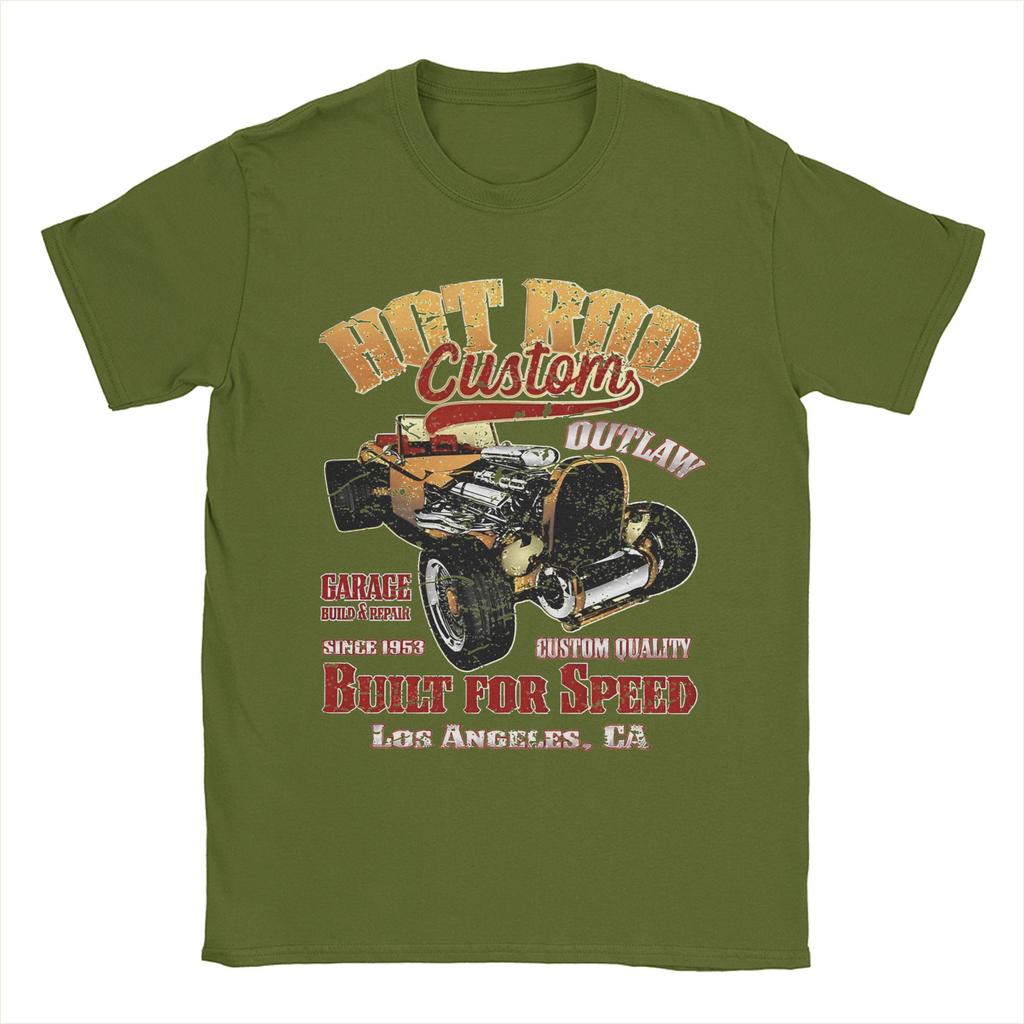 Hot Rod Tee Shirt for Men Women Printed T Shirts  100% Cotton Clothes