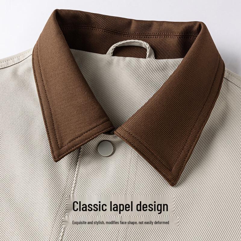 Hodo Men's Retro Patchwork Lapel Jacket