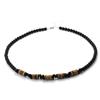Fashion Men Necklace 20 Inches Natural Tiger Eyes Blue Howlite Stone Collar Hiphop Accessories Coconut Husk Beads Colar Jewelry