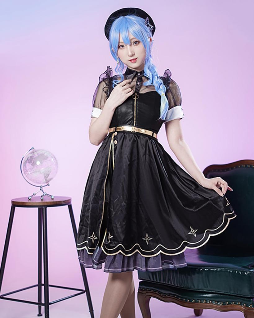 Hololive Suisei Hoshimachi Cosplay Dress Halloween Maid Outfit [Milky Time]