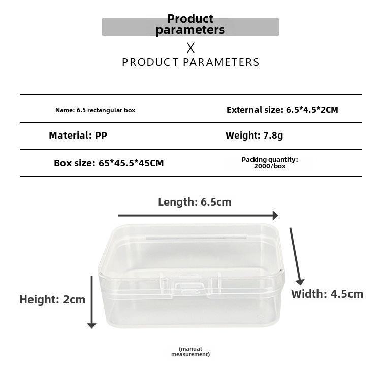 Caja de exhibición y almacenamiento de hardware de plástico transparente