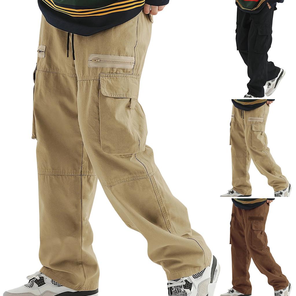 Men's Retro Work Pants Men's Street And High Street Casual Pants With Pockets