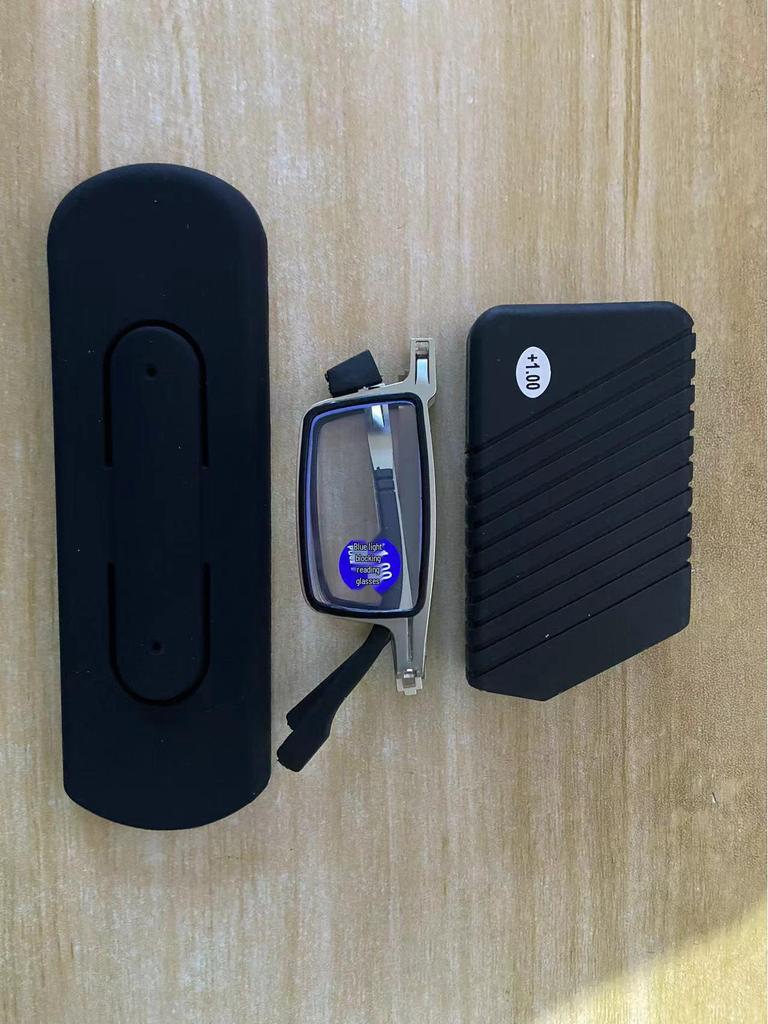 2024 Retro Faltbare Lesebrille mit HD Blaulichtschutz und Telefonständer