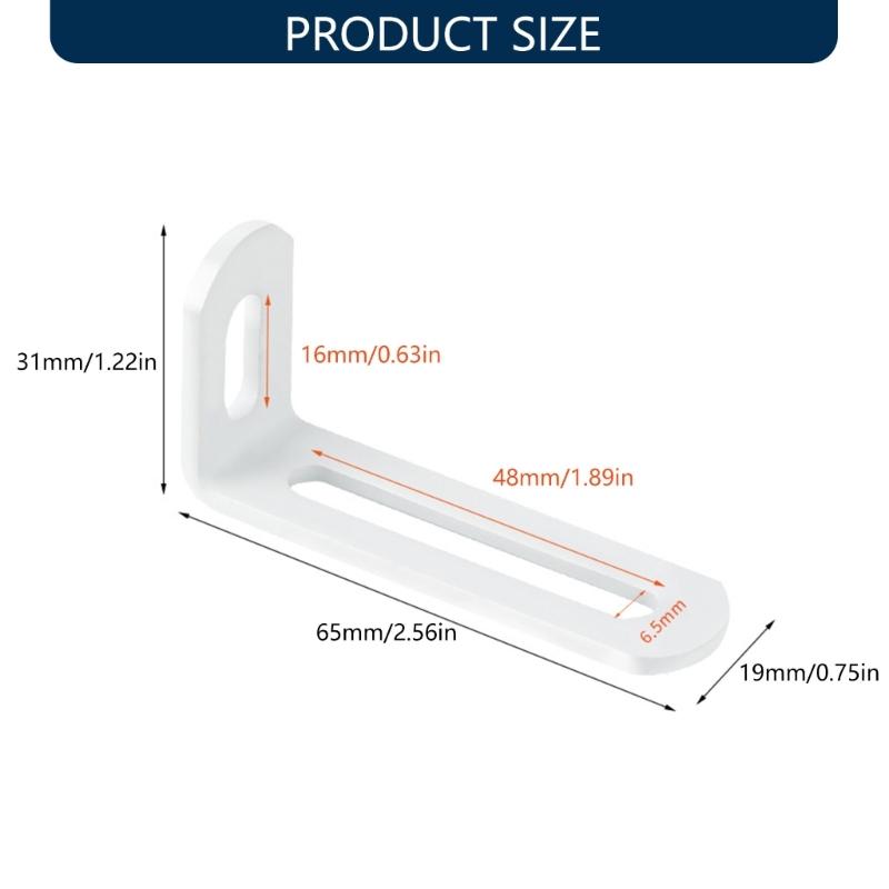 Iron Corner Brackets Set With Double Grooves Wall Mounting Brackets for Secure Wall Mounting and Home Improvement