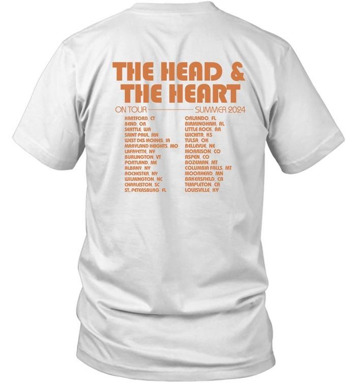 The Head And The Heart 2024 Natural Tour Shirt Band Concert Graphic Tee Unisex T-Shirt XXL