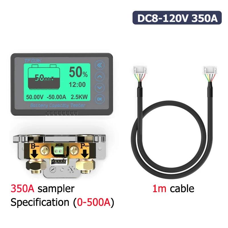 TF03K Coulomb Counter Meter DC8-120V Battery Capacity Indicator Voltage Current Display Lithium for Lead Acid Battery Detector