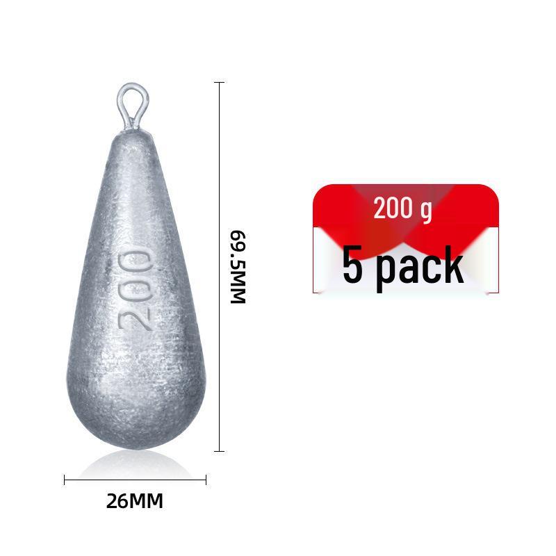 Aluminum Anti-Snagging Water-Drop Sinker for Long-Distance Off-Bottom Raft Fishing