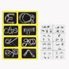 1/3 Sets Metal Puzzle Ring Brain Teaser 3D Wire Puzzle Game Kids Adults Mind Logic IQ Test Educational Unlock Interlock Toy Toddlers Boys Girls Gift
