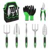 8 Pcs Gardening Tools Stainless Steel Hand Shovel Pruning Shears Garden Supplies with Storage Bag Gifts for Gardening Lovers
