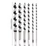 Pack of 6 Extended Shank Wood Boring Drill Bit for Thick Door and Boards Full of durability Steel Construction Anti Jamming Design