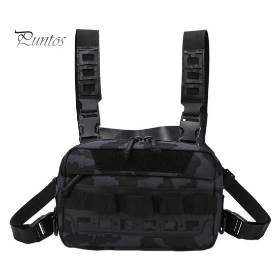 

Рыболовная сумка на грудь из водонепроницаемой ткани Оксфорд, легкий жилет, большая вместимость, рюкзак для хранения снастей для кемпинга, пешего туризма, охоты, рыбалки камуфляжный/чёрный