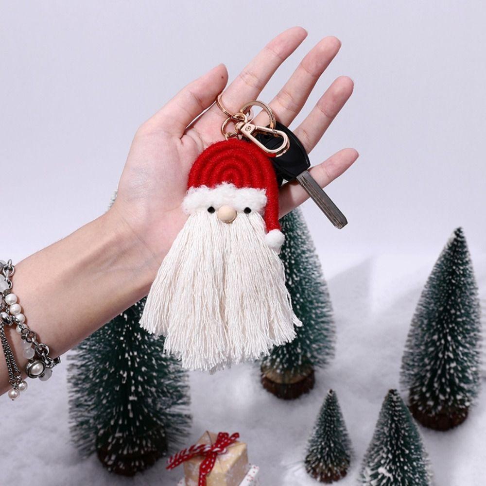 

Plush Doll Santa Claus Backpack Hange Christmas Gift Keyring New Car Decoration A