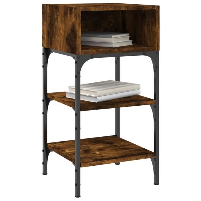 VidaXL Bedside Tables 2pcs Smoked Oak 35x34.5x70 C Engineered Wood 825888