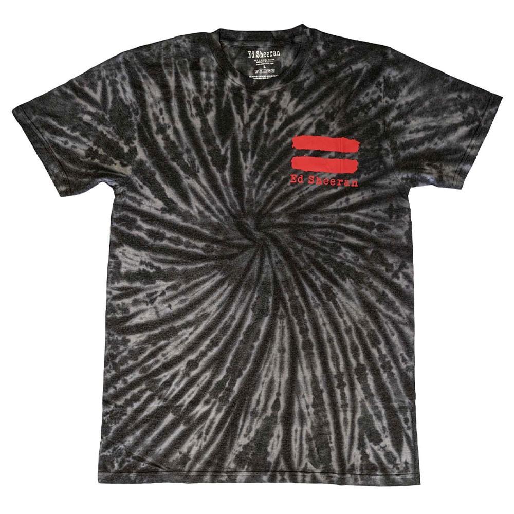 Ed Sheeran T Shirt Red Equals Butterfly new Official Unisex Dye Wash Black Size