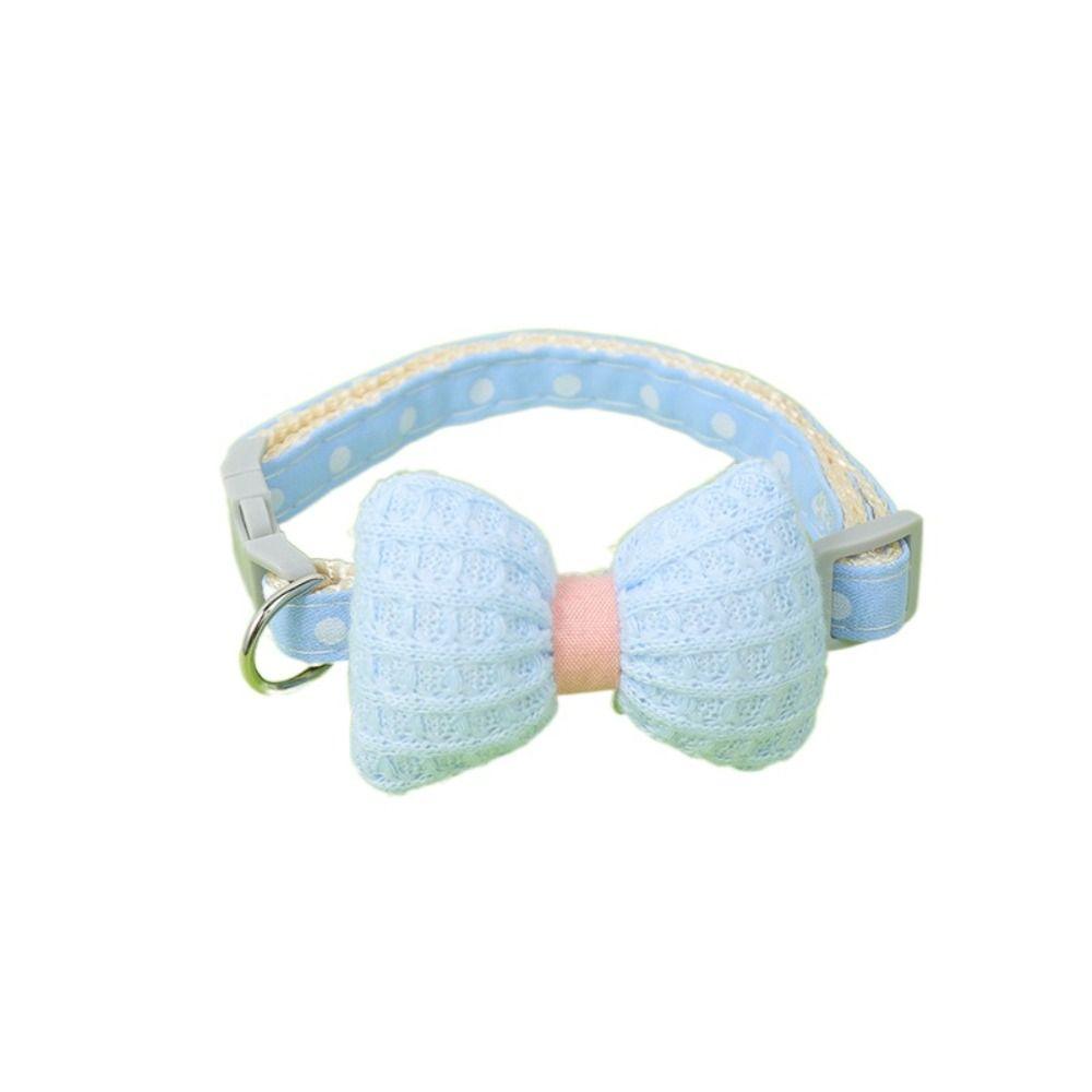 Cute Bow Pet Collar Adjustable Safety Puppy Neck Strap Delicate Candy Color Pet Accessories Pet
