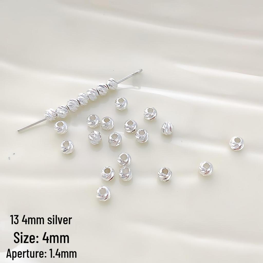 18K Vergoldete, kreuzgeschnittene, runde Abstandshalterperlen für die DIY Schmuck-, Halsketten- und Armbandherstellung.