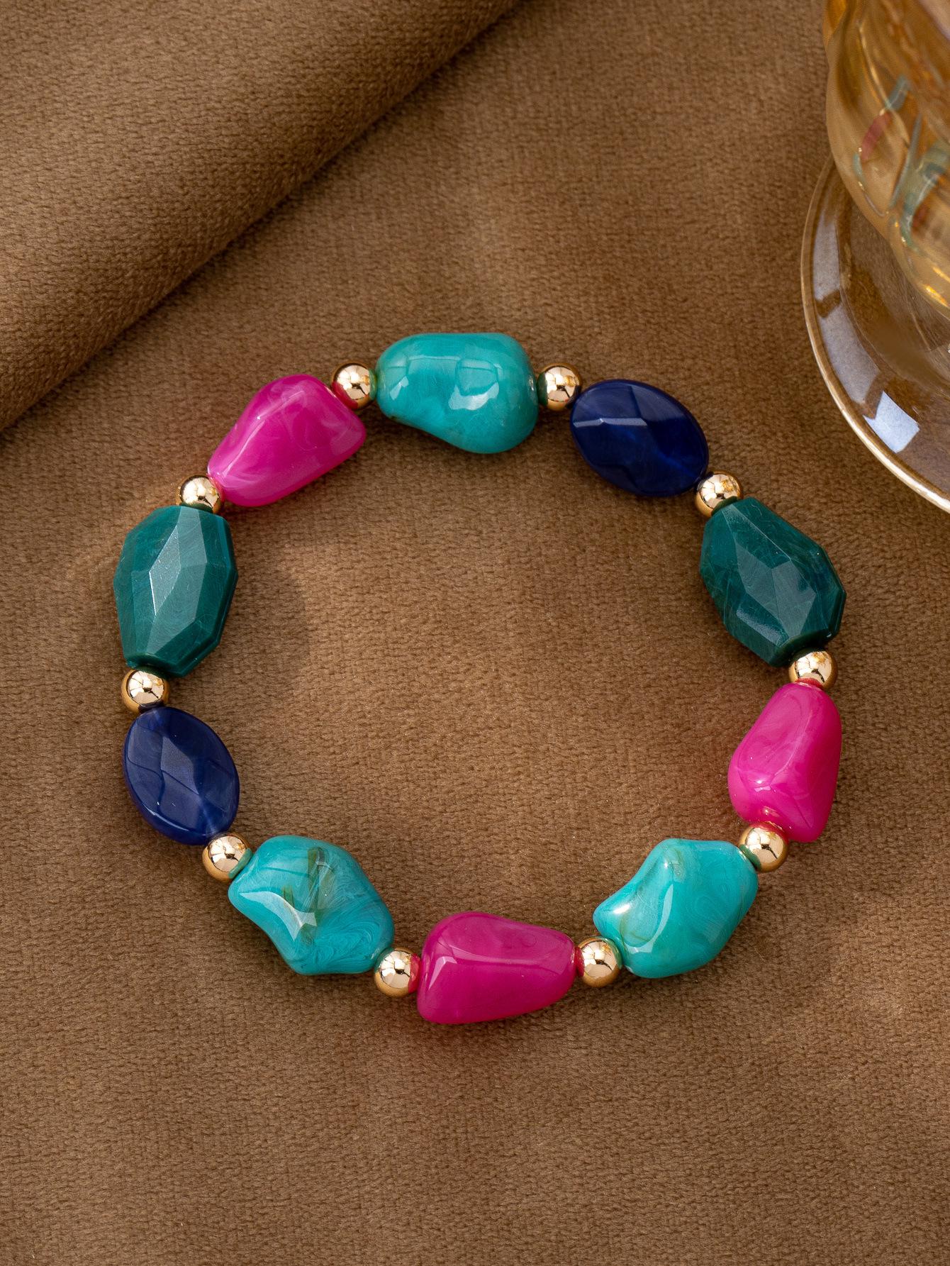 Baroque Style Retro Resin Bracelet - European & American Design золотой