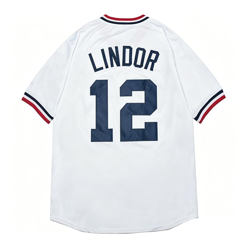 Men's VintageStyle StitchedBaseball Jerseys 7 Kenny Lofton 9 Carlos Baerga 19 Bob Feller 24 Andrew Miller 29 Travis Fryman S-3XL