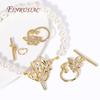 18K Gold Plated Brass Leaf Shape Toggle Clasps,Fashion Bracelet/Necklace Connect Clasps For DIY Jewelry Making Supplies