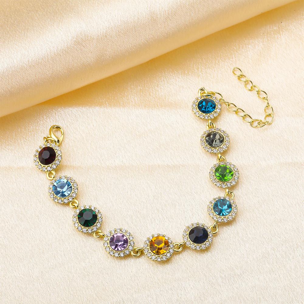 European and American Color Necklace Women's Fashion Popular Niche Design Retro Light Luxury Style Bracelet