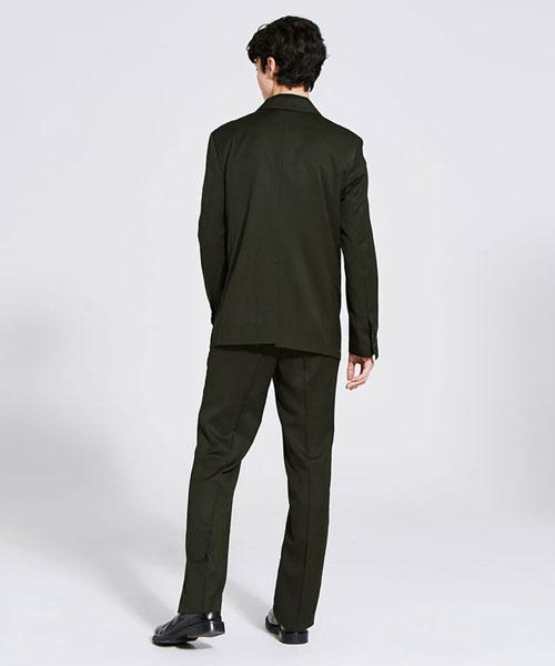 Moseu Wool Setup Semi-Wide Pants_Khaki